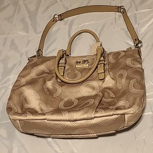 Excellent condition Golden Beige Coach Bag, large